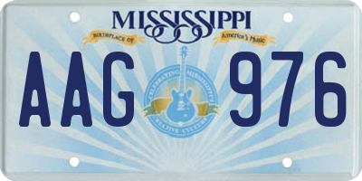 MS license plate AAG976