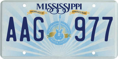 MS license plate AAG977