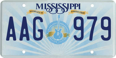 MS license plate AAG979