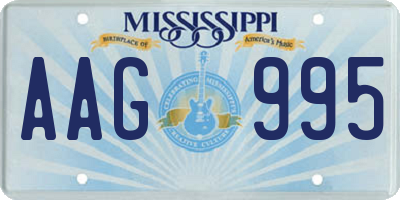 MS license plate AAG995