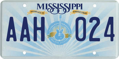 MS license plate AAH024