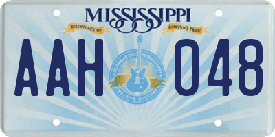 MS license plate AAH048