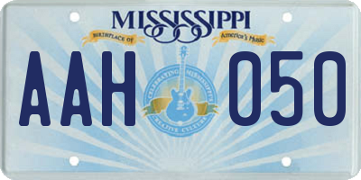 MS license plate AAH050