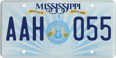 MS license plate AAH055