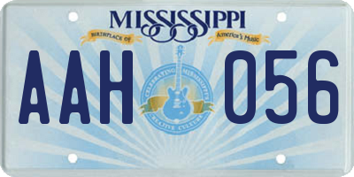 MS license plate AAH056