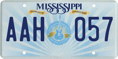 MS license plate AAH057