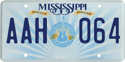 MS license plate AAH064