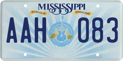 MS license plate AAH083