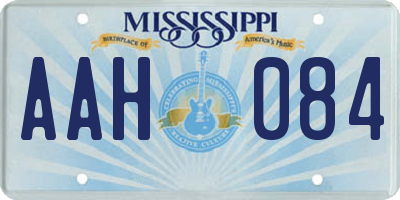 MS license plate AAH084