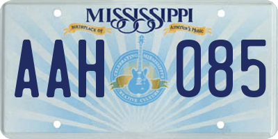 MS license plate AAH085