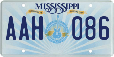 MS license plate AAH086