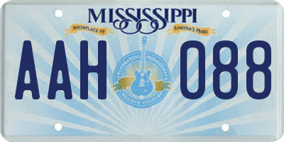 MS license plate AAH088