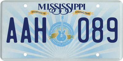 MS license plate AAH089