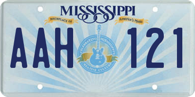 MS license plate AAH121