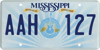 MS license plate AAH127