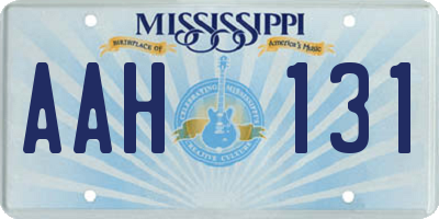 MS license plate AAH131