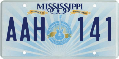 MS license plate AAH141