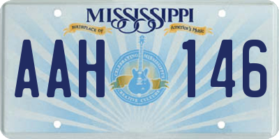 MS license plate AAH146