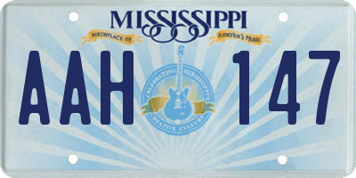 MS license plate AAH147