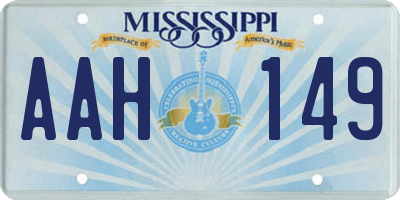 MS license plate AAH149