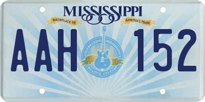 MS license plate AAH152