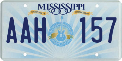 MS license plate AAH157