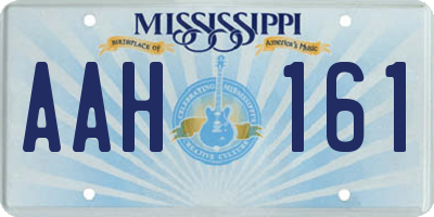 MS license plate AAH161