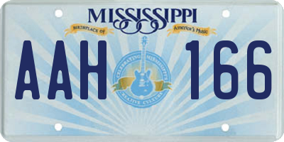 MS license plate AAH166