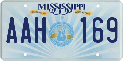 MS license plate AAH169