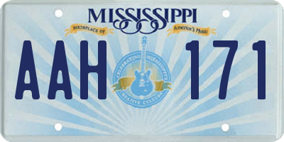 MS license plate AAH171