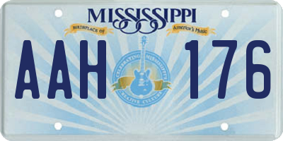 MS license plate AAH176