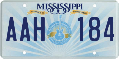 MS license plate AAH184