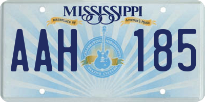 MS license plate AAH185