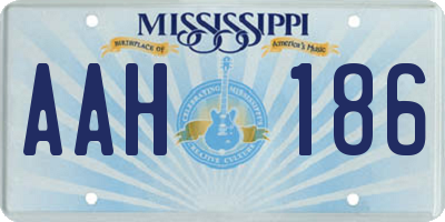 MS license plate AAH186