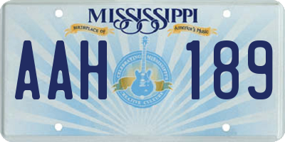 MS license plate AAH189