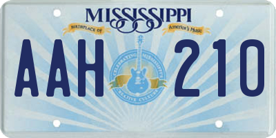 MS license plate AAH210