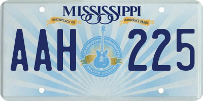 MS license plate AAH225