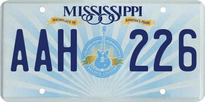 MS license plate AAH226