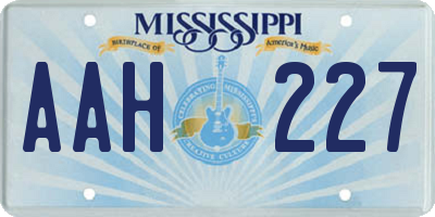 MS license plate AAH227