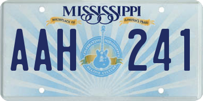 MS license plate AAH241