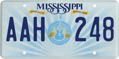 MS license plate AAH248