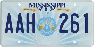 MS license plate AAH261