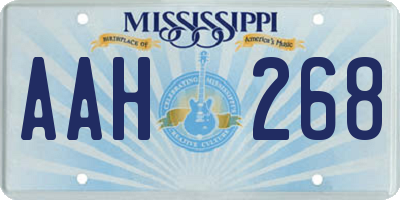 MS license plate AAH268