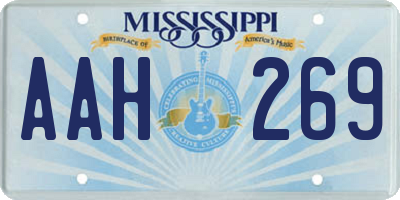 MS license plate AAH269