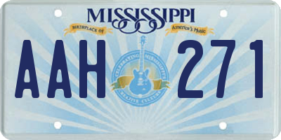 MS license plate AAH271