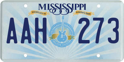 MS license plate AAH273