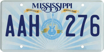 MS license plate AAH276