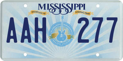 MS license plate AAH277