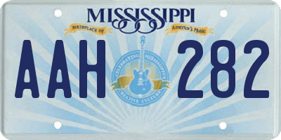 MS license plate AAH282