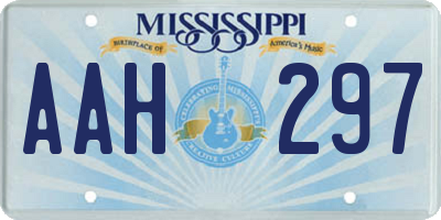 MS license plate AAH297